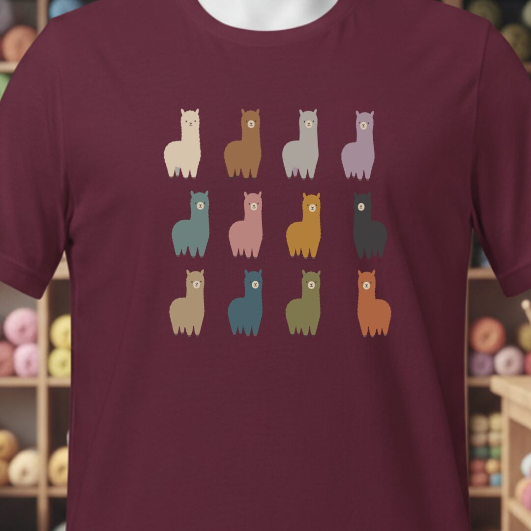 Alpacas T-Shirt Maroon t-shirt