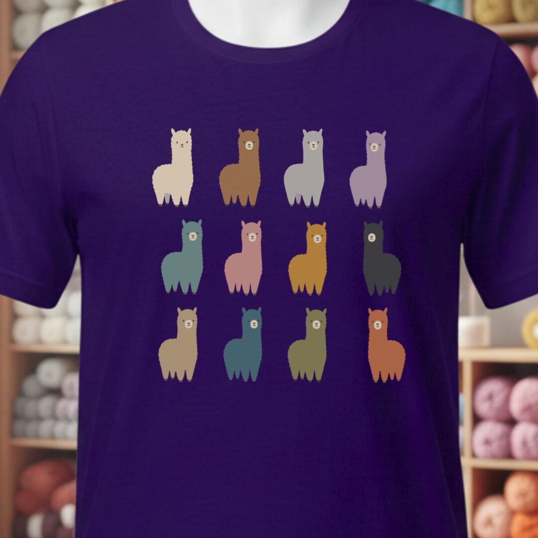 Alpacas T-Shirt Purple t-shirt