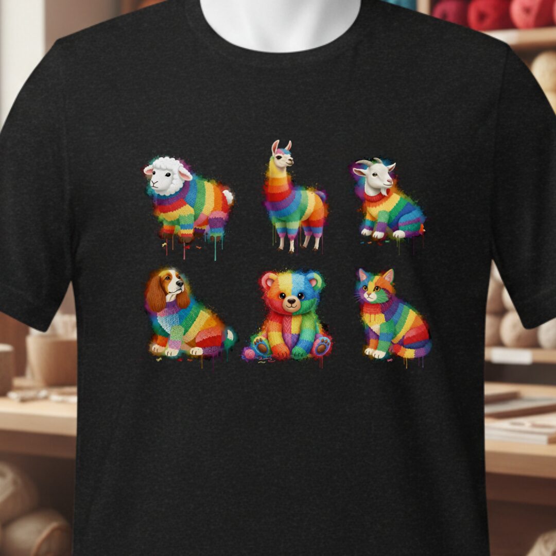Animal Dye Splash Grid T-Shirt Black t-shirt