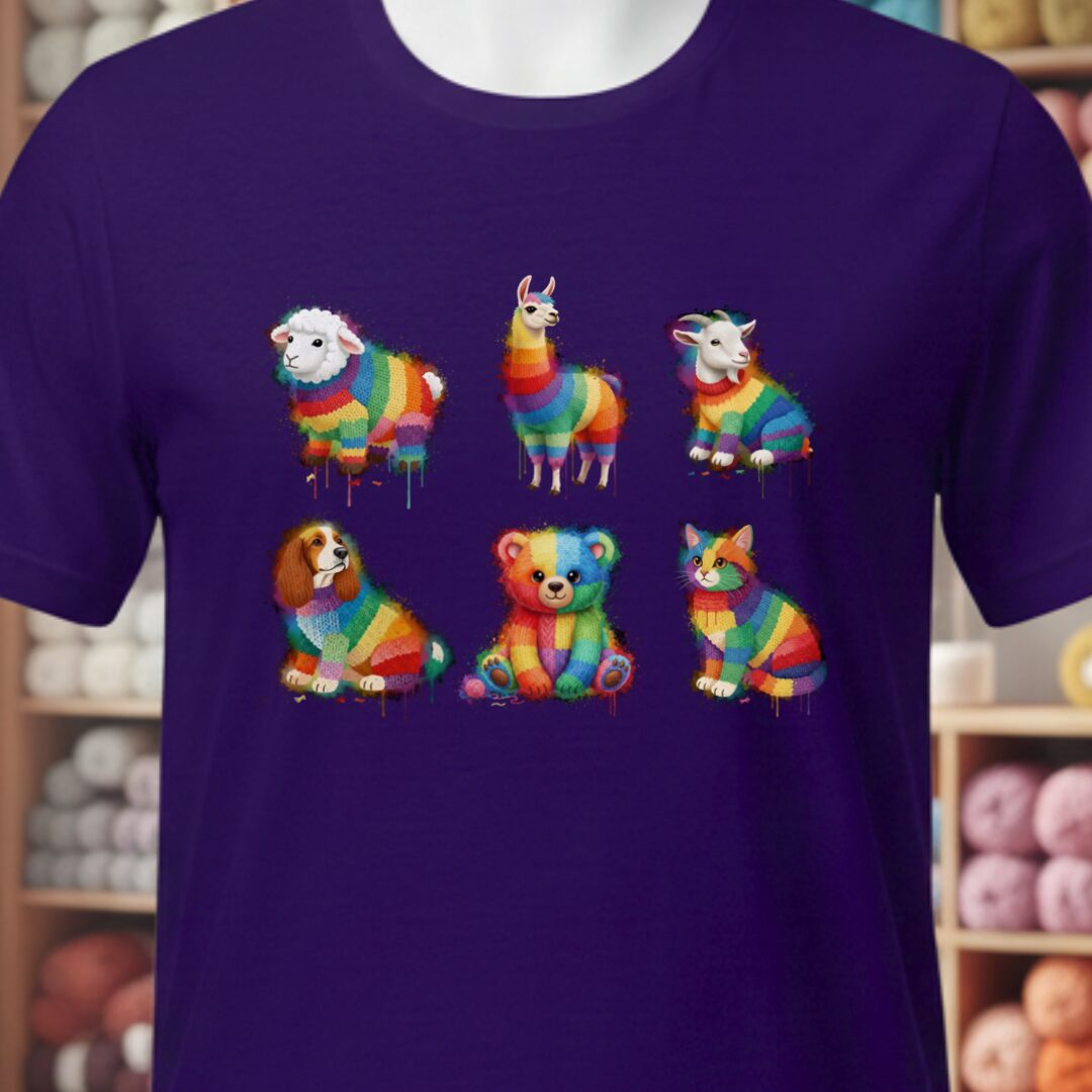 Animal Dye Splash Grid T-Shirt Purple t-shirt