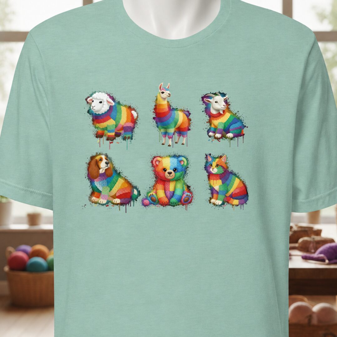 Animal Dye Splash Grid T-Shirt Sea Breeze t-shirt