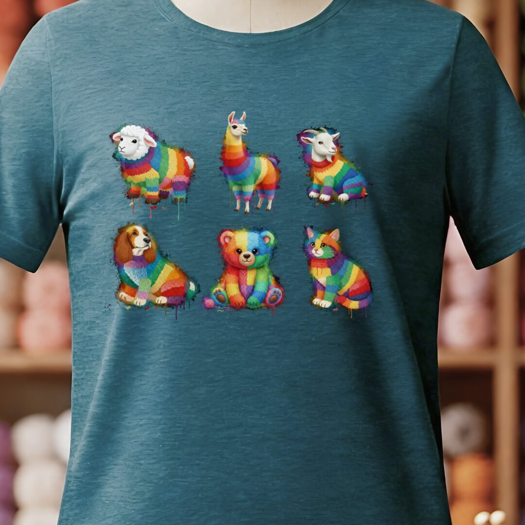 Animal Dye Splash Grid T-Shirt Teal Blue t-shirt