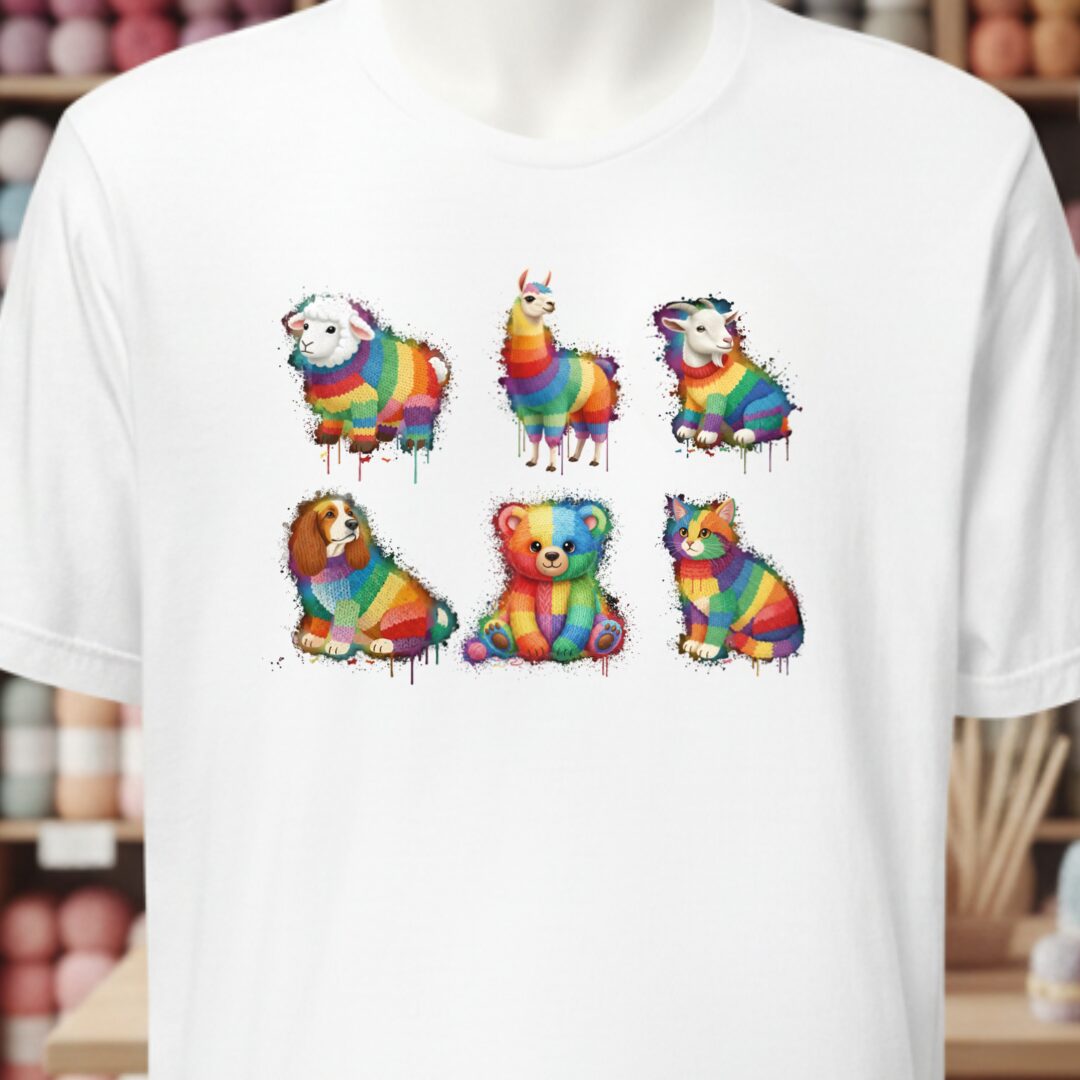 Animal Dye Splash Grid T-Shirt White t-shirt