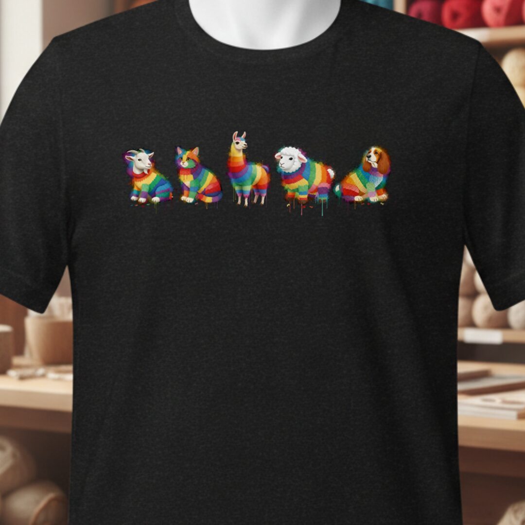 Animal Dye Splash Lineup T-Shirt Black t-shirt