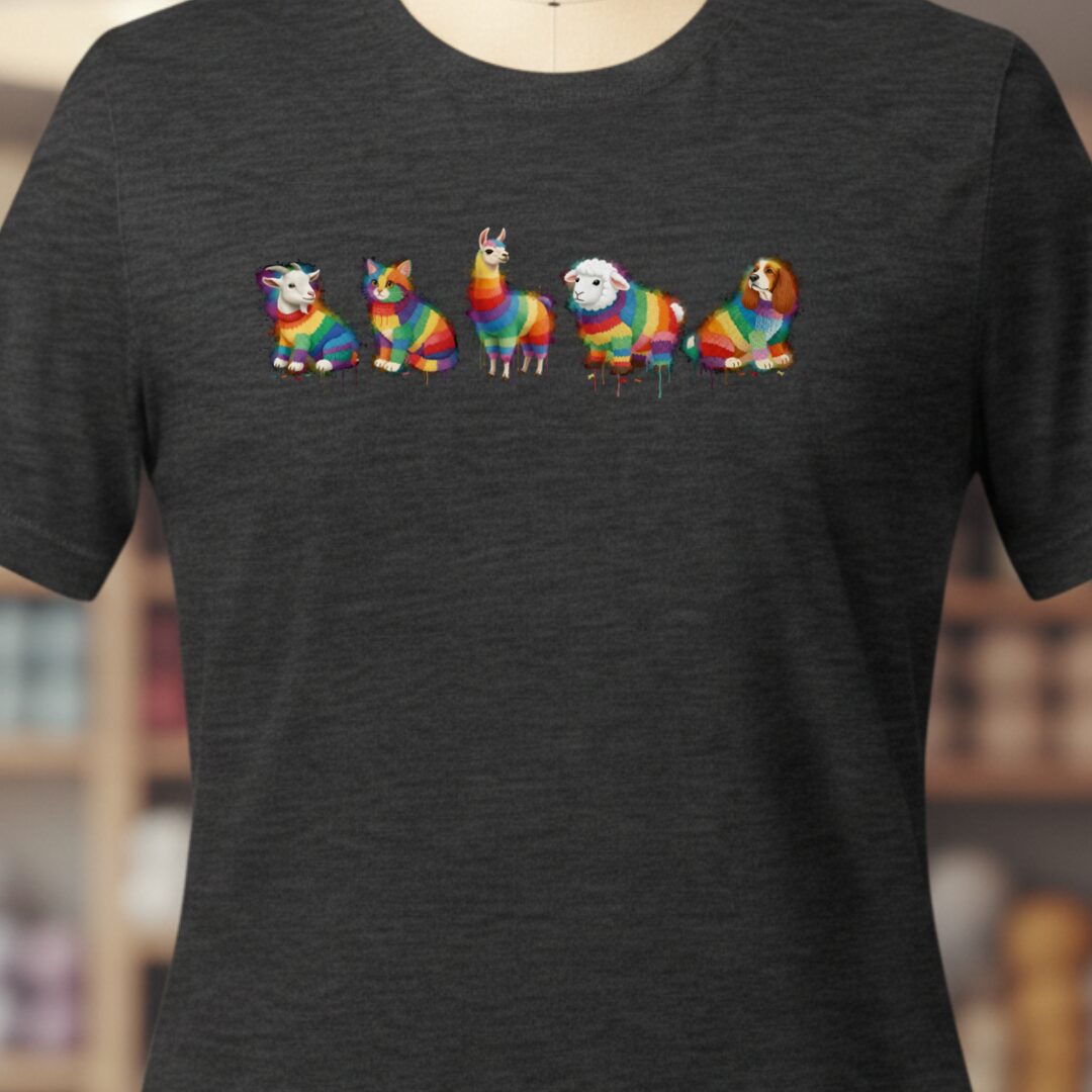 Animal Dye Splash Lineup T-Shirt Dark Grey t-shirt