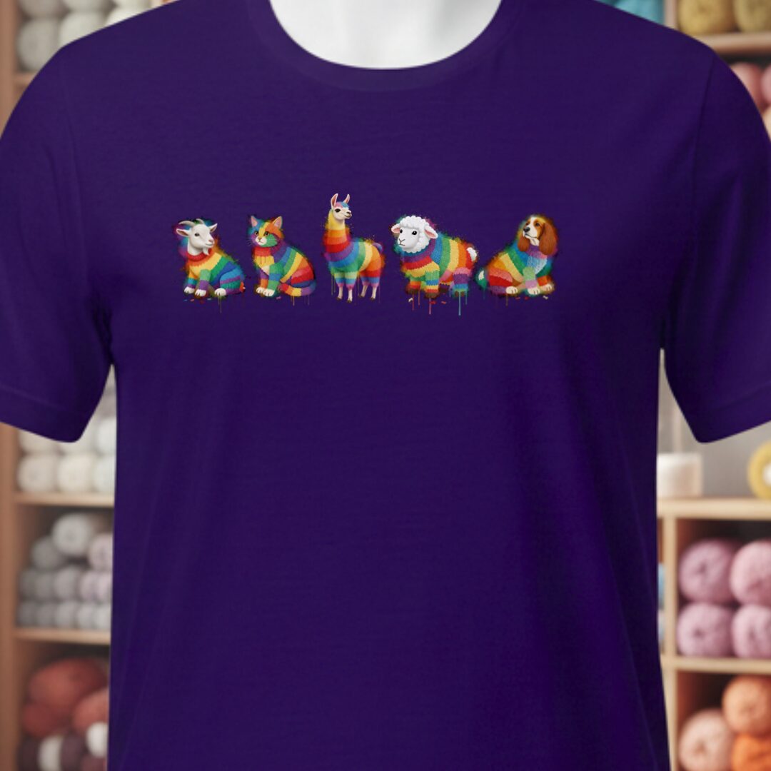 Animal Dye Splash Lineup T-Shirt Purple t-shirt