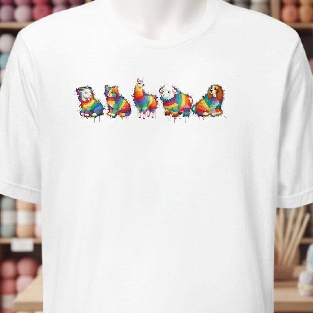 Animal Dye Splash Lineup T-Shirt White t-shirt