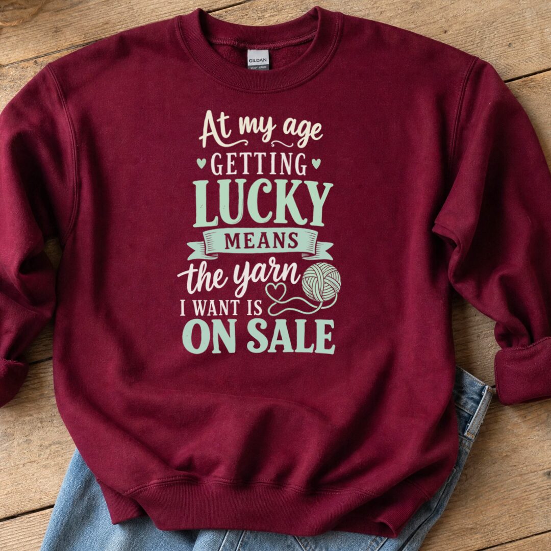 At my Age Sweatshirt Maroon t-shirt