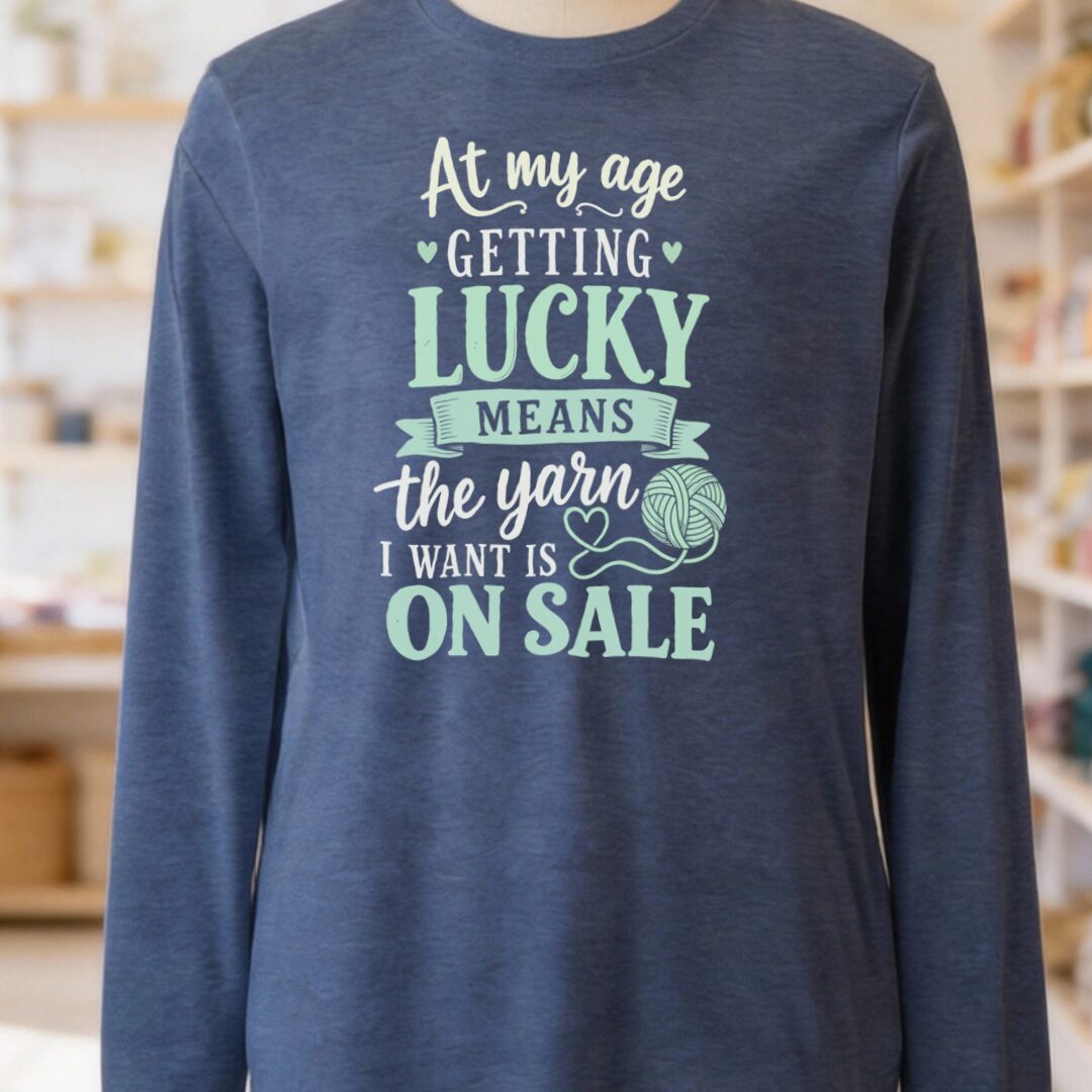 At my Age Long Sleeve Tee Navy t-shirt
