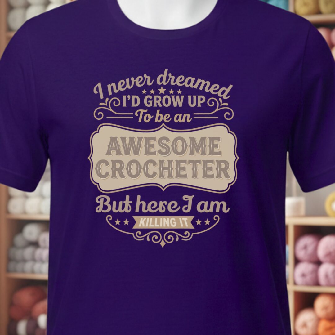 Awesome Crocheter T-Shirt Purple t-shirt