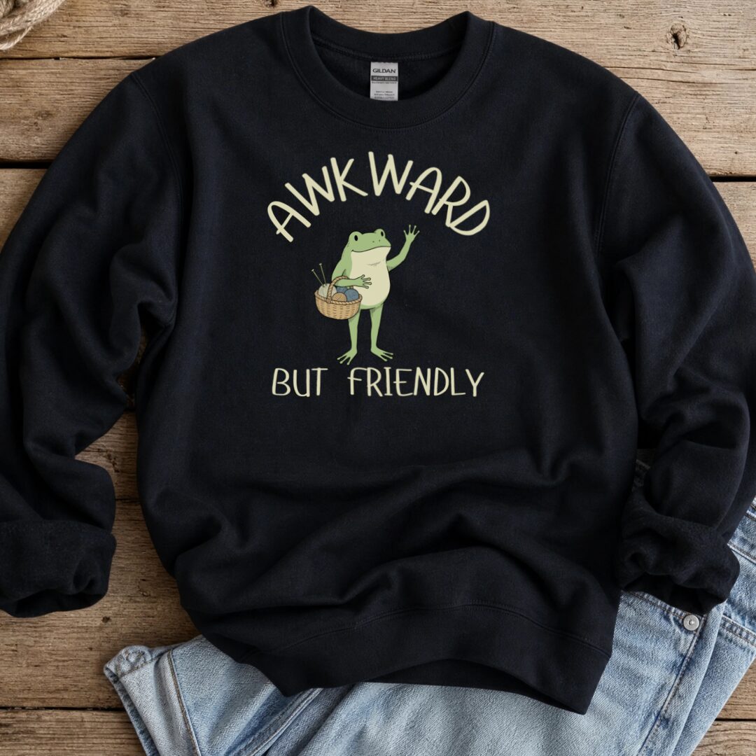 Awkward But Friendly Sweatshirt Black t-shirt
