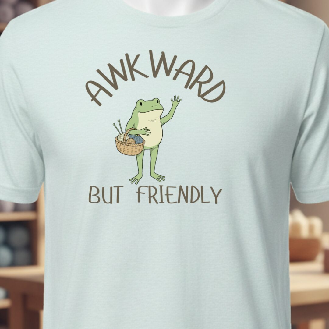 Awkward But Friendly T-Shirt Ice Blue t-shirt