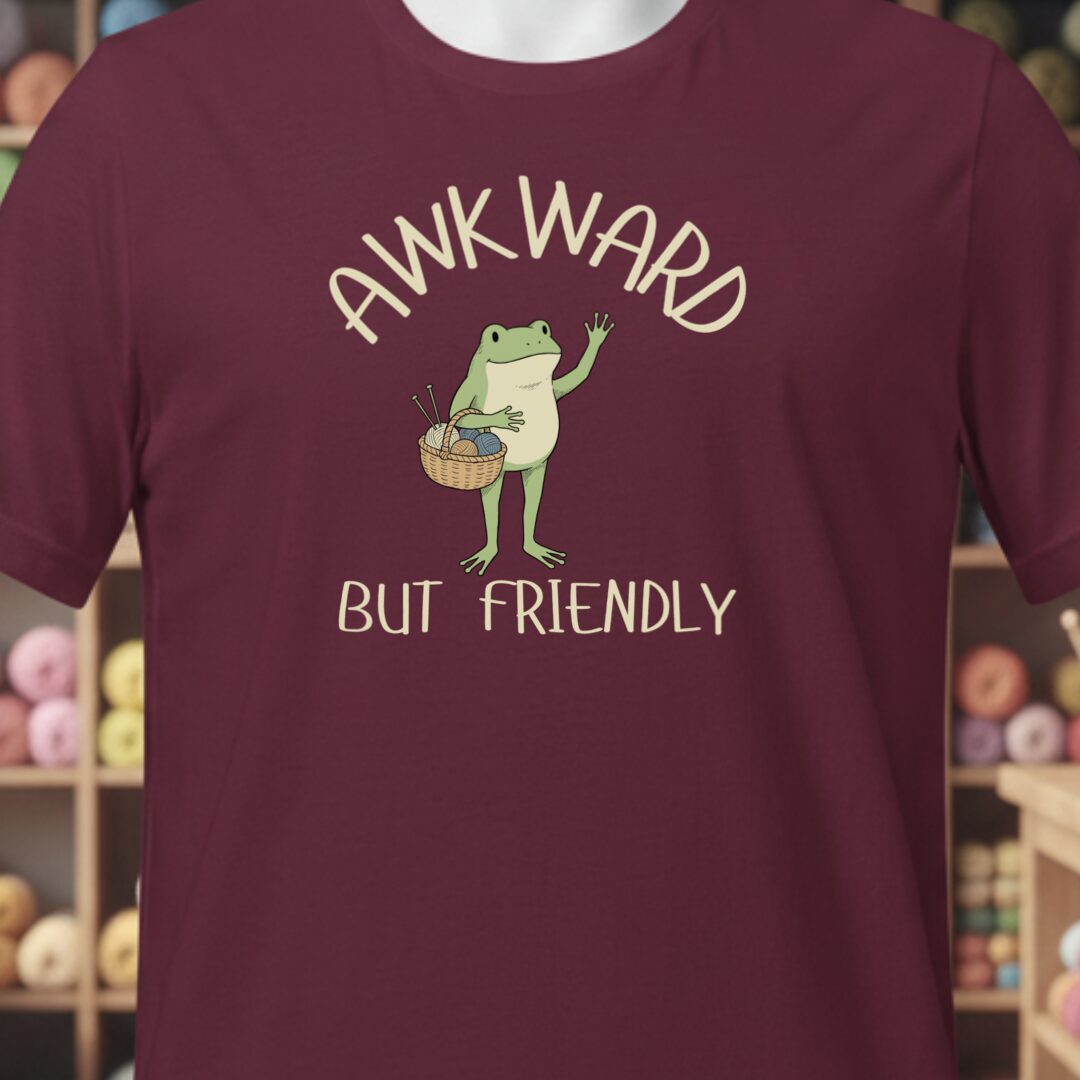 Awkward But Friendly T-Shirt Maroon t-shirt
