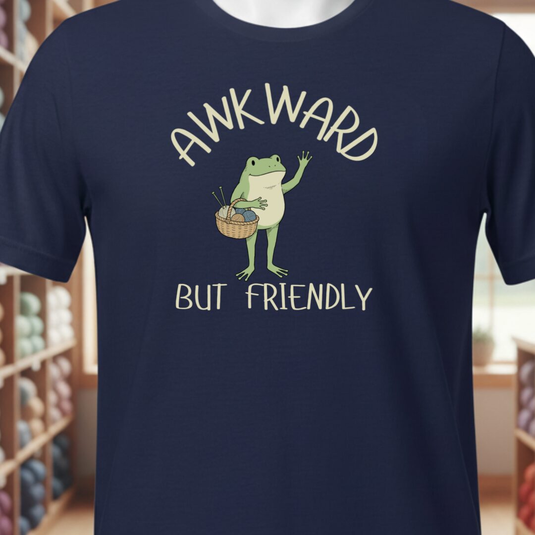 Awkward But Friendly T-Shirt Navy t-shirt
