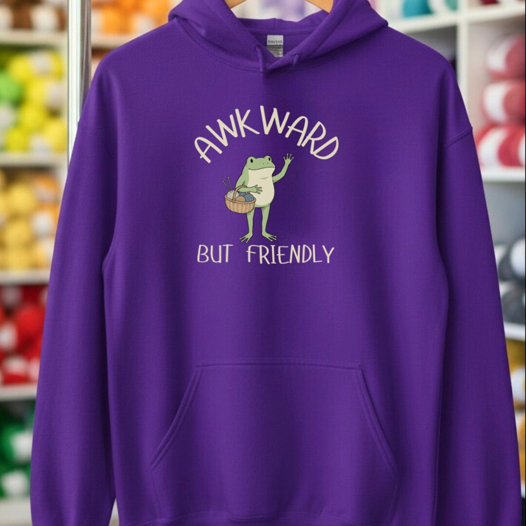 Awkward But Friendly Hoodie Purple t-shirt