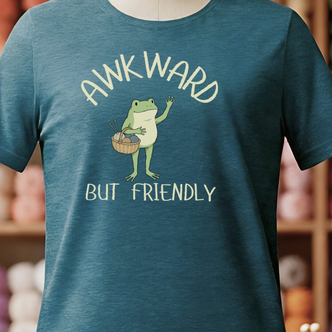 Awkward But Friendly T-Shirt Teal Blue t-shirt