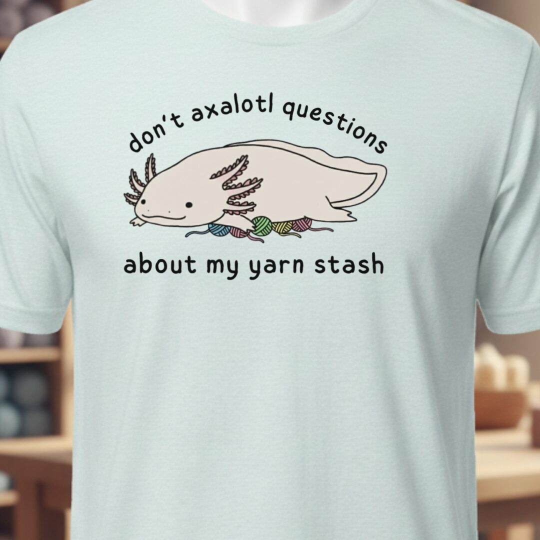 Axolotl Questions T-Shirt Ice Blue t-shirt
