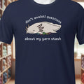 Axolotl Questions T-Shirt Navy t-shirt