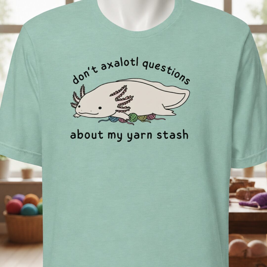 Axolotl Questions T-Shirt Sea Breeze t-shirt