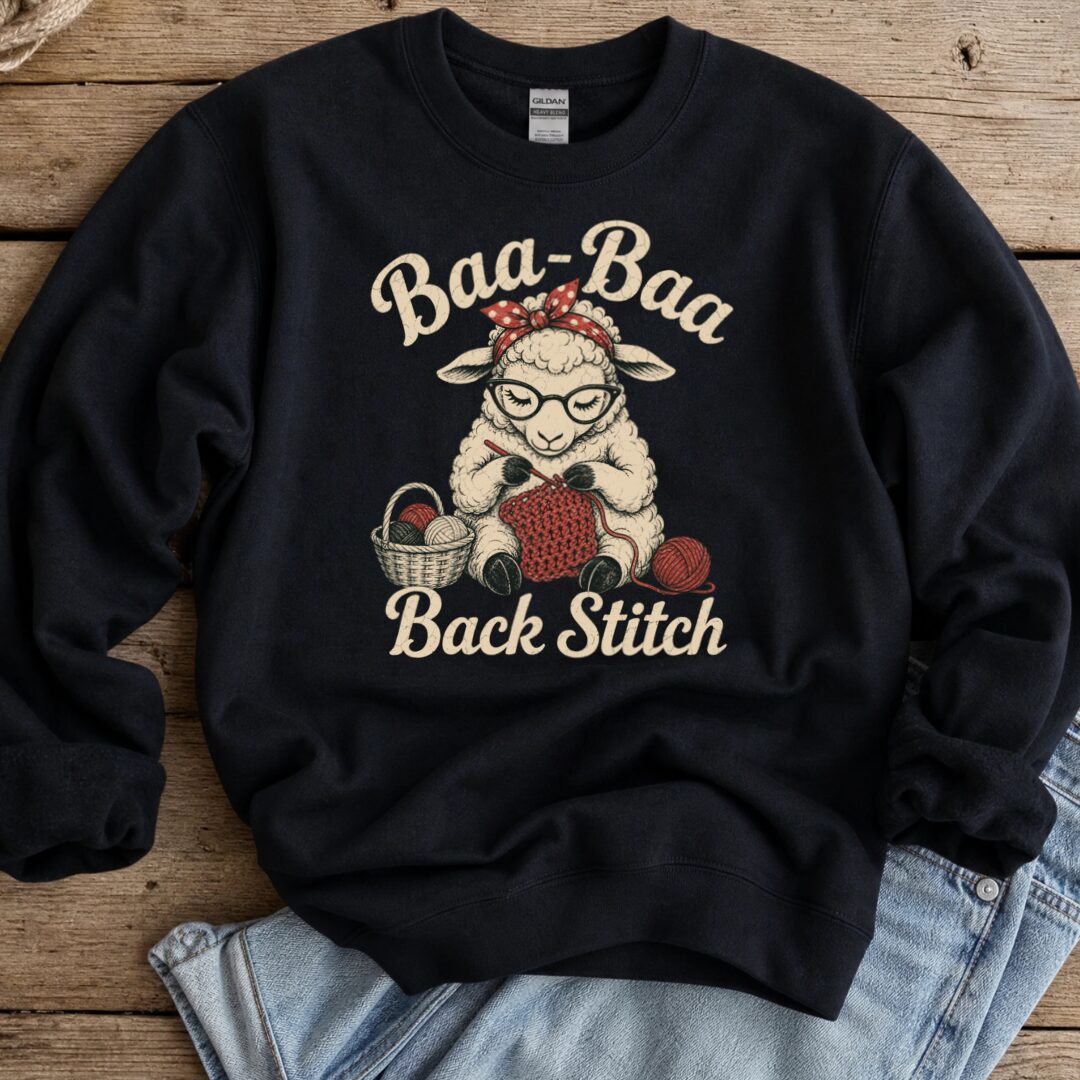Baa Baa Back Stitch Black Sweatshirt.jpg