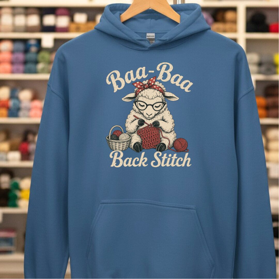 Baa Baa Back Stitch Indigo Blue Hoodie.jpg