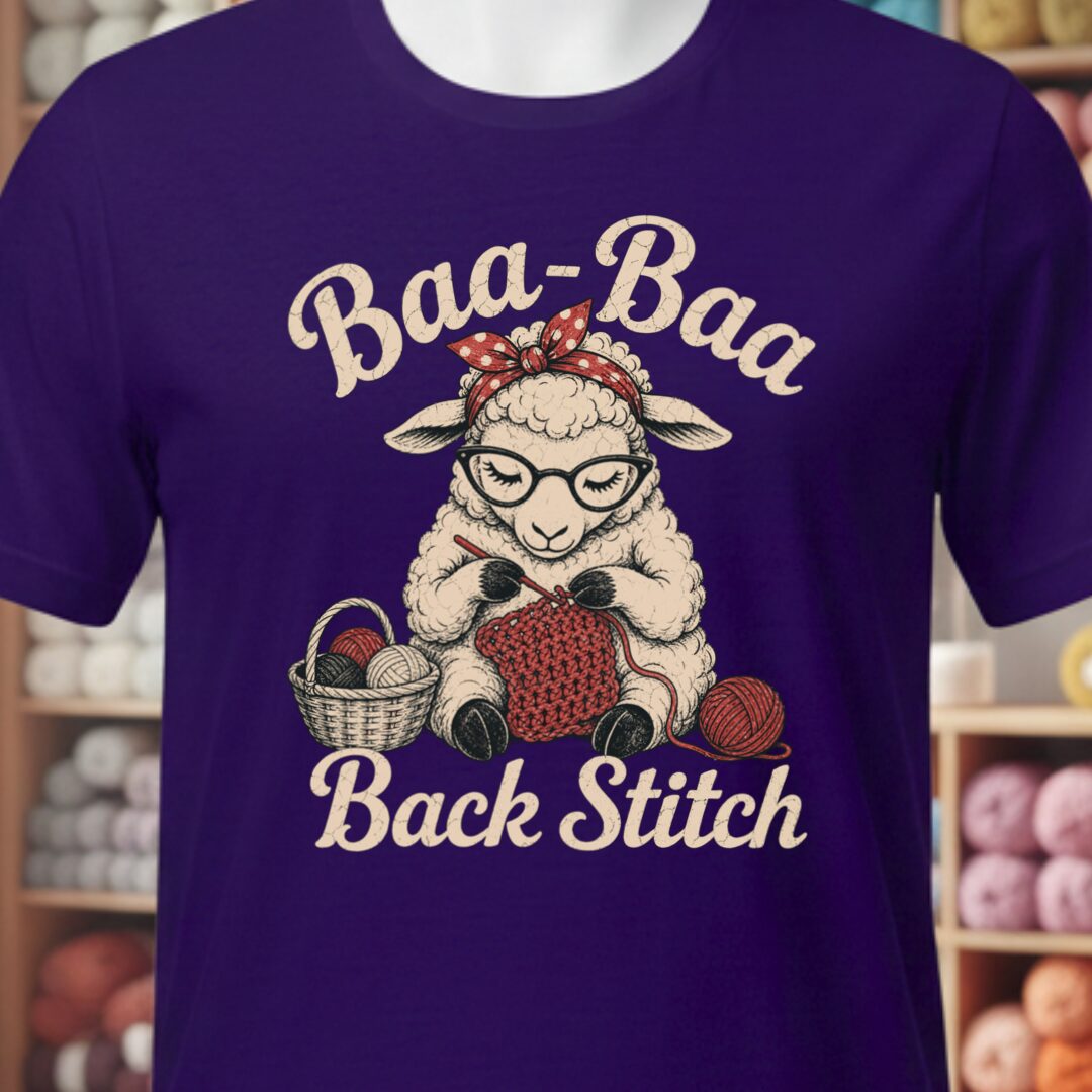 Baa Baa Back Stitch Purple T-Shirt.jpg
