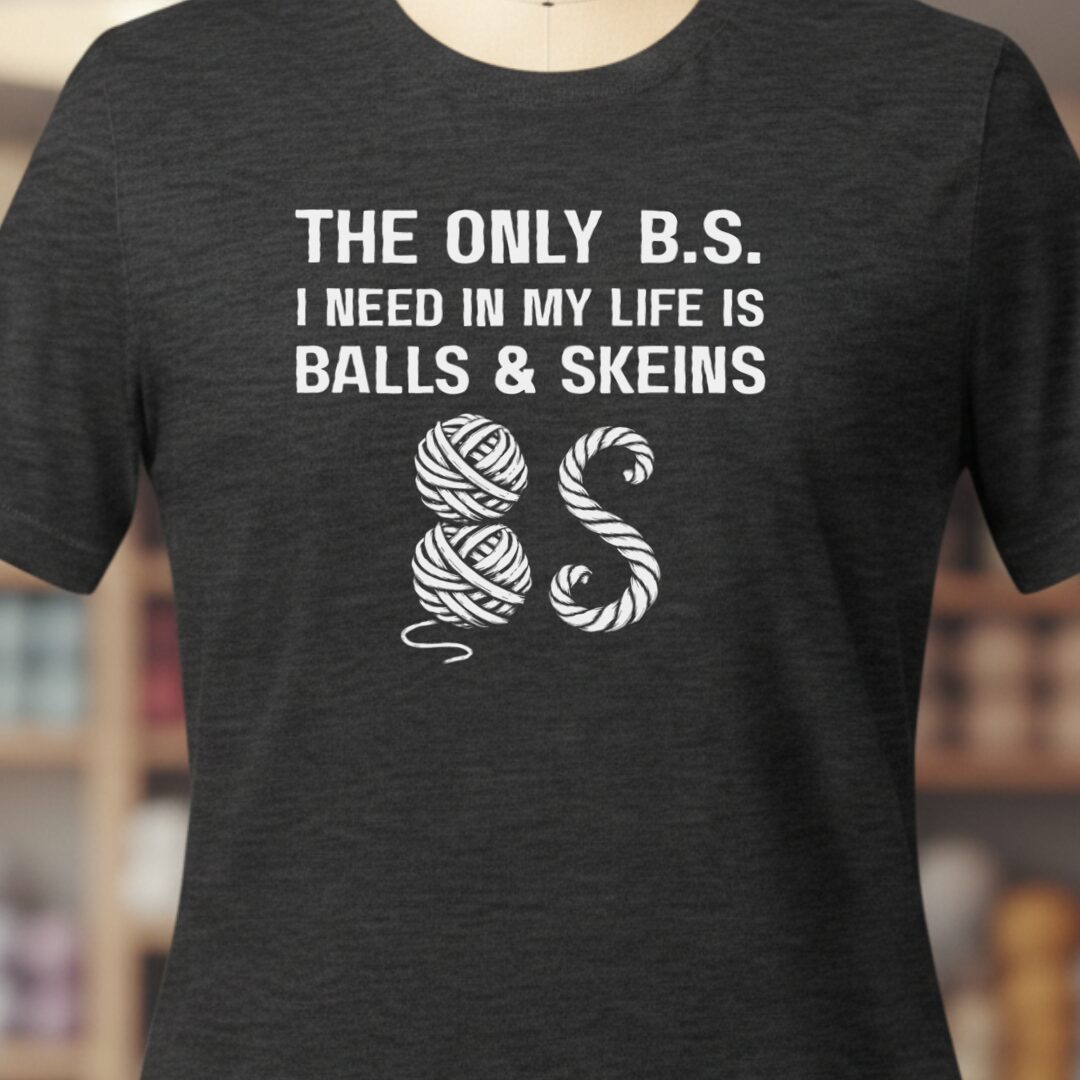 Balls and Skeins T-Shirt Dark Grey t-shirt