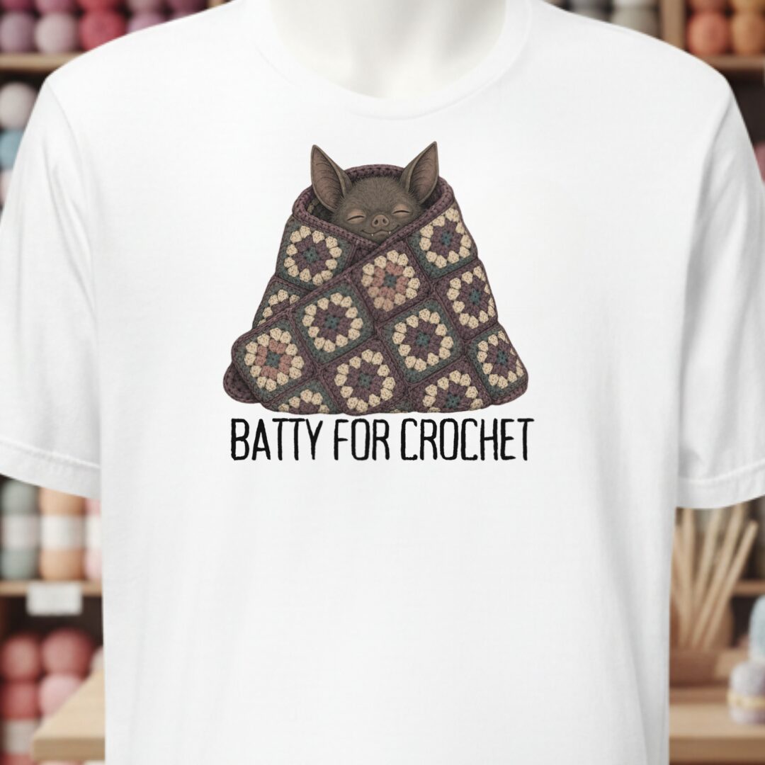 Batty For Crochet White T-Shirt.jpg