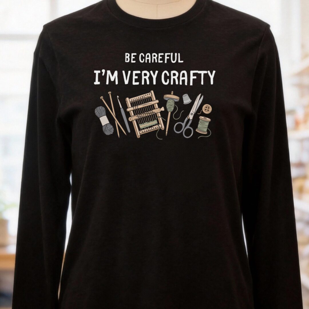 Be Careful Long Sleeve Tee Black t-shirt