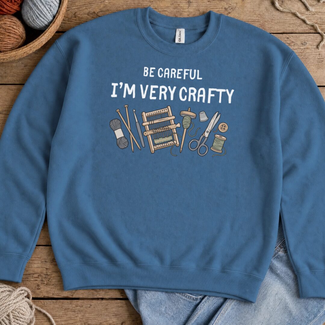 Be Careful Sweatshirt Indigo Blue t-shirt