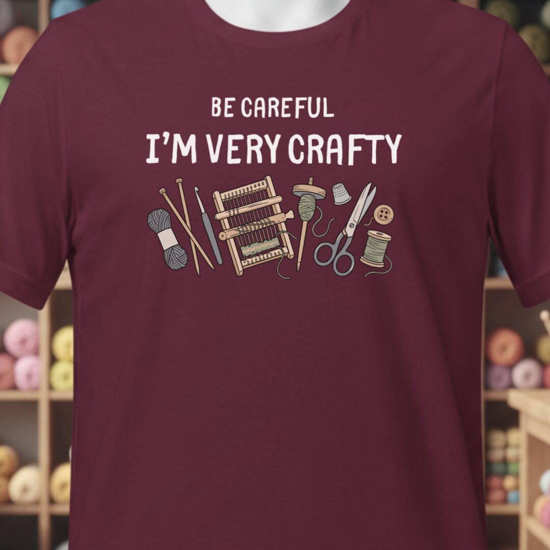 Be Careful T-Shirt Maroon t-shirt