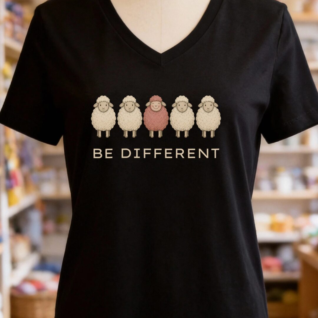 Be Different Black V Neck.jpg