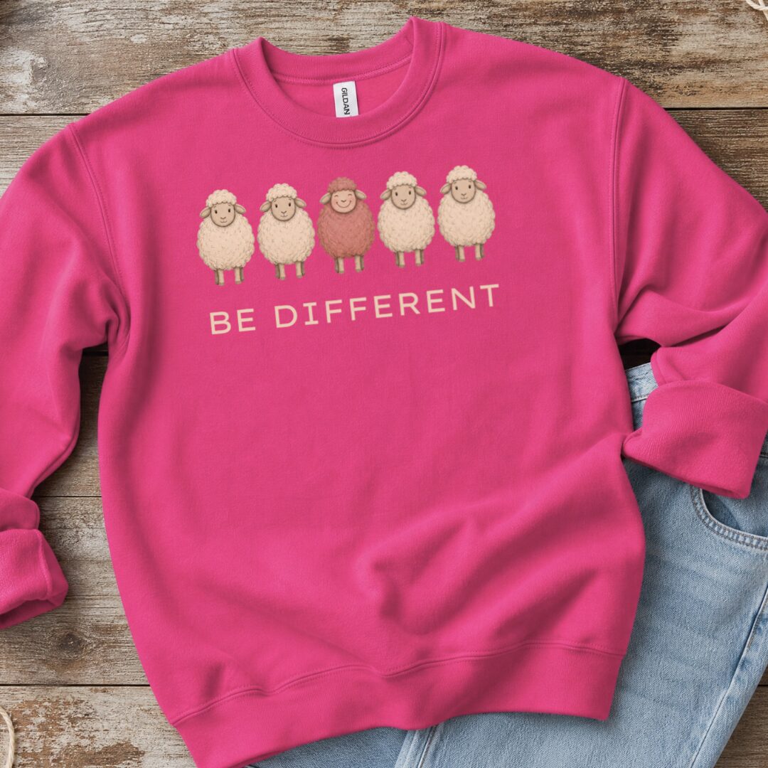 Be Different Bright Pink Sweatshirt.jpg
