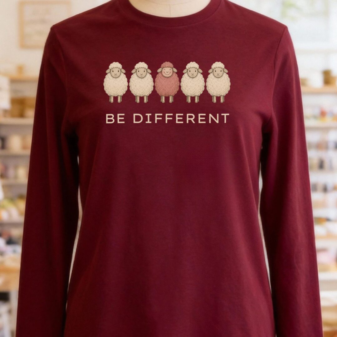 Be Different Maroon Long Sleeve Tee.jpg