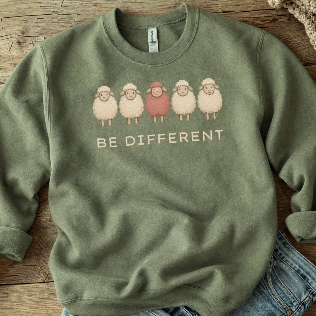 Be Different Military Green Sweatshirt.jpg