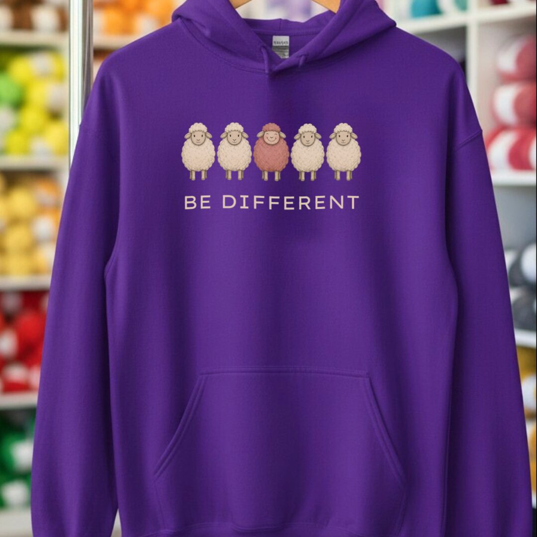 Be Different Purple Hoodie.jpg