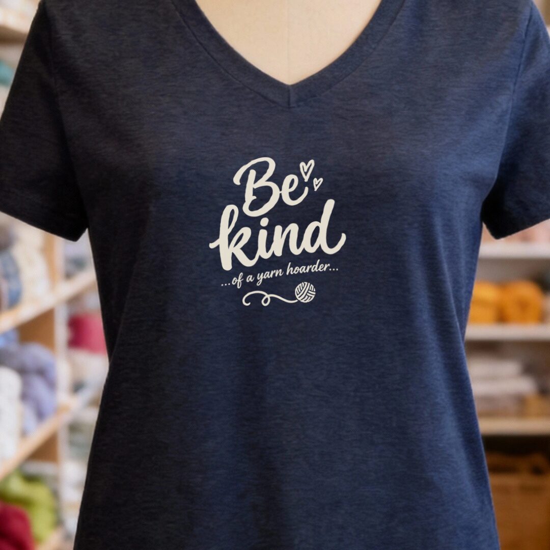 Be Kind V-Neck T-Shirt Navy t-shirt
