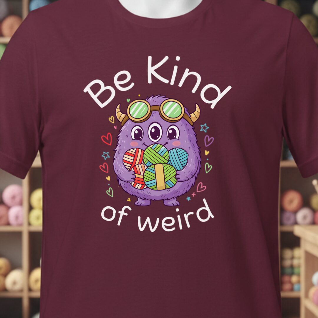 Be Kind Of Weird T-Shirt Maroon t-shirt