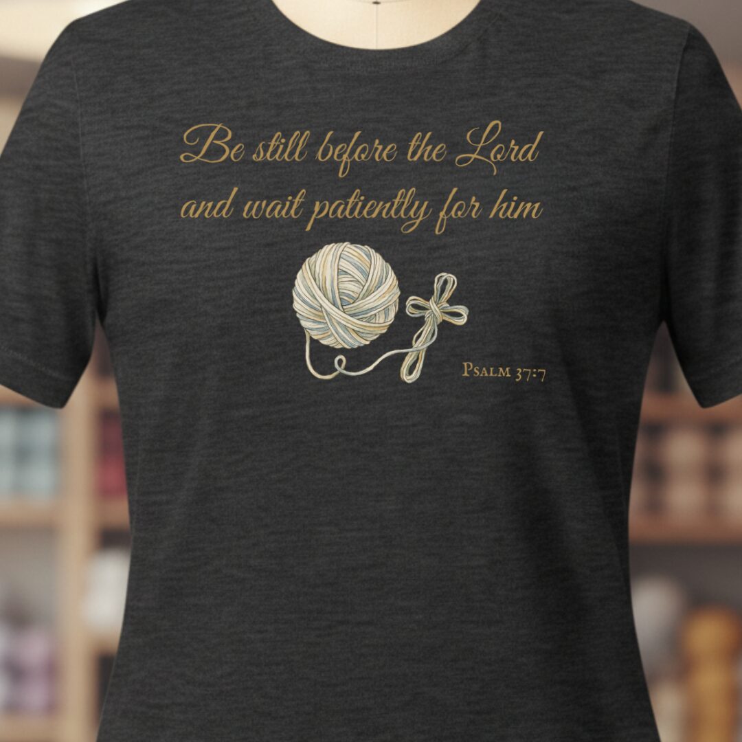 Be Still Psalm 37:7 T-Shirt Dark Grey t-shirt