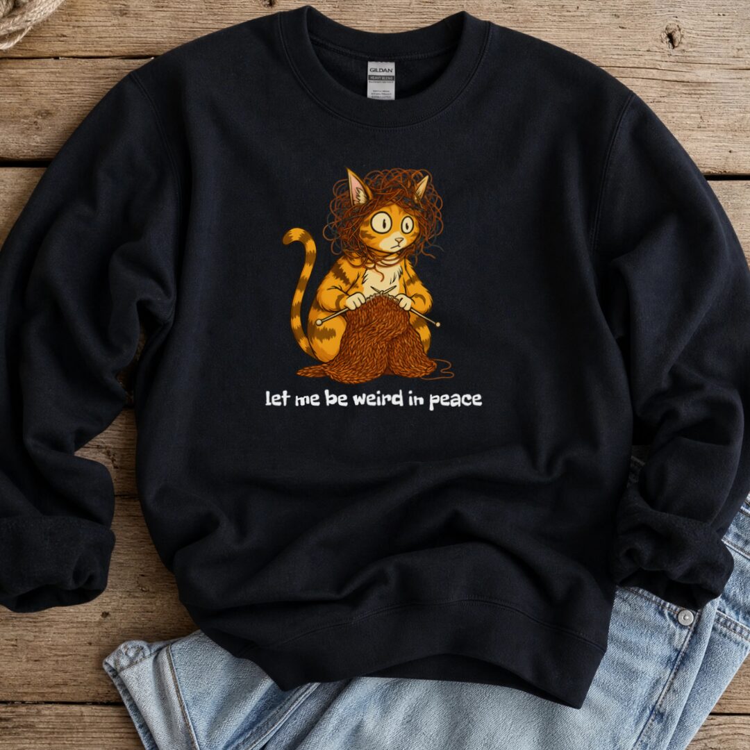 Be Weird in Peace Sweatshirt Black t-shirt