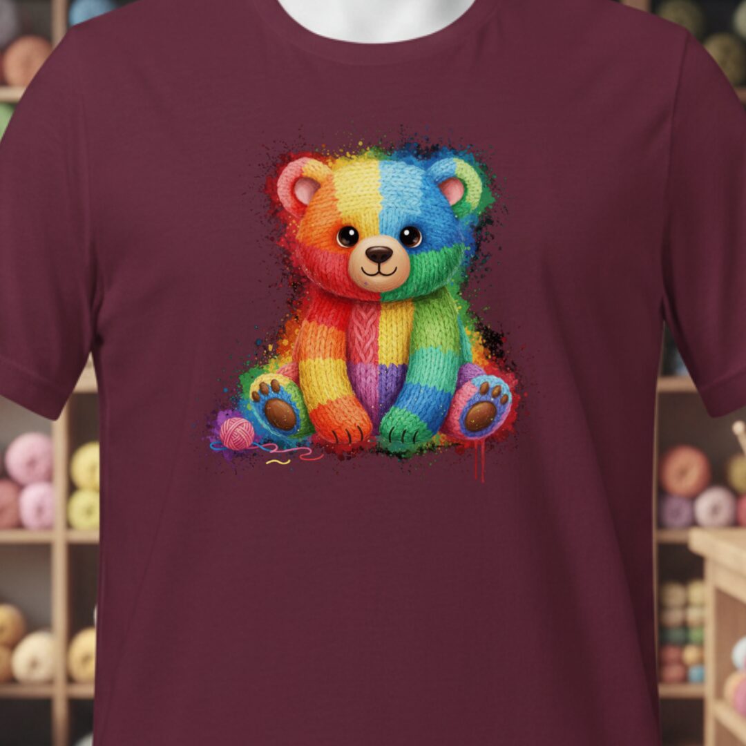Bear Dye Splash T-Shirt Maroon t-shirt