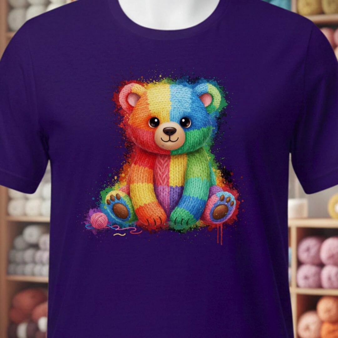 Bear Dye Splash T-Shirt Purple t-shirt