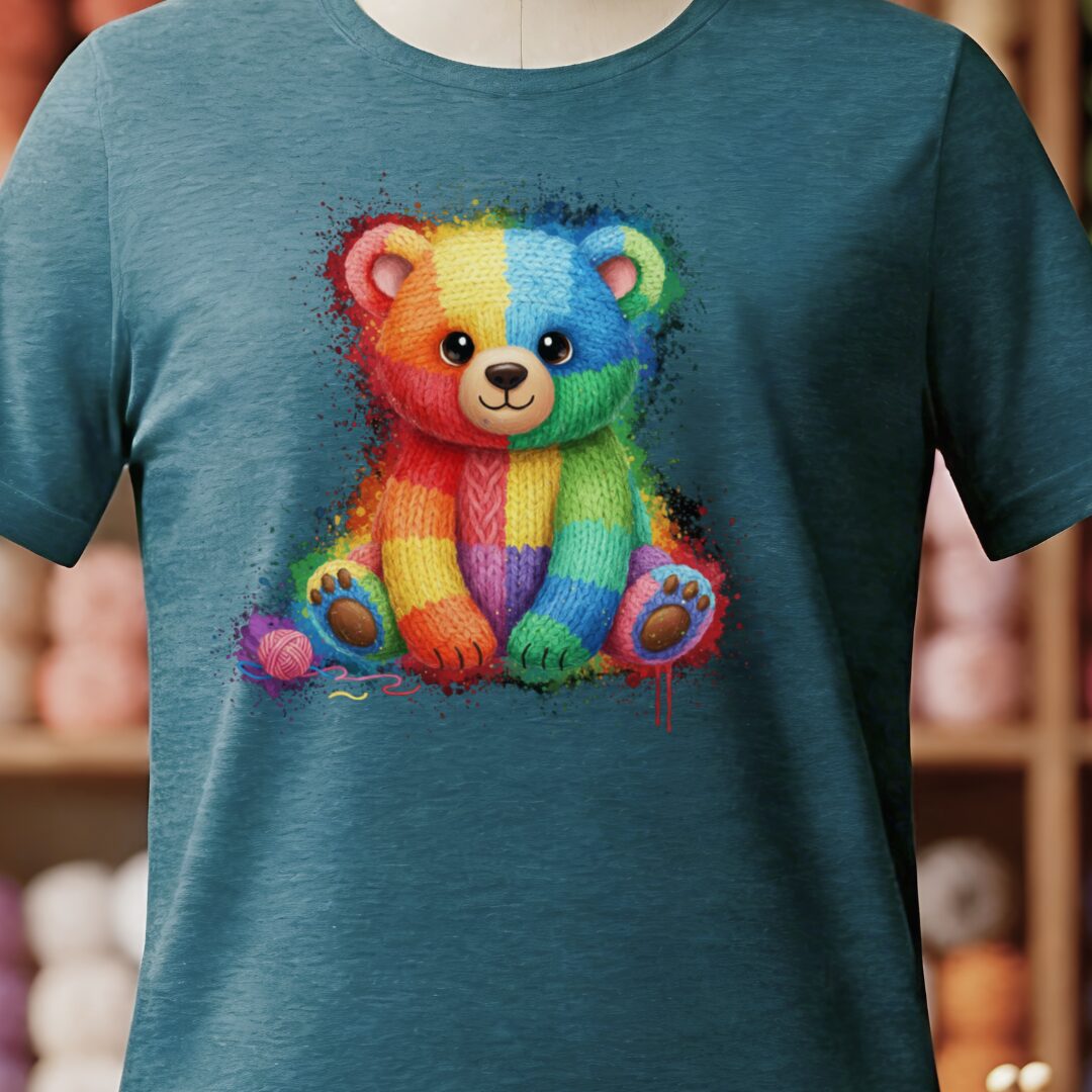 Bear Dye Splash T-Shirt Teal Blue t-shirt