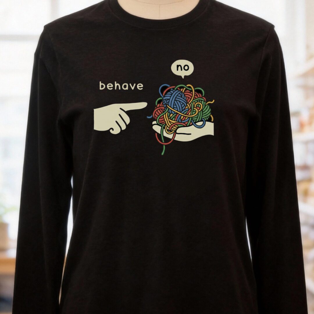 Behave Long Sleeve Tee Black t-shirt