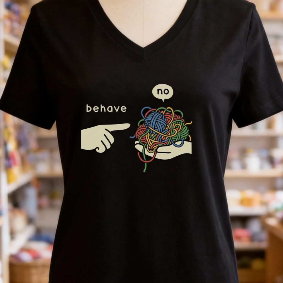 Behave V-Neck T-Shirt Black t-shirt