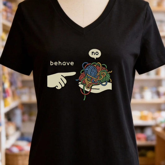 Behave V-Neck T-Shirt Black t-shirt