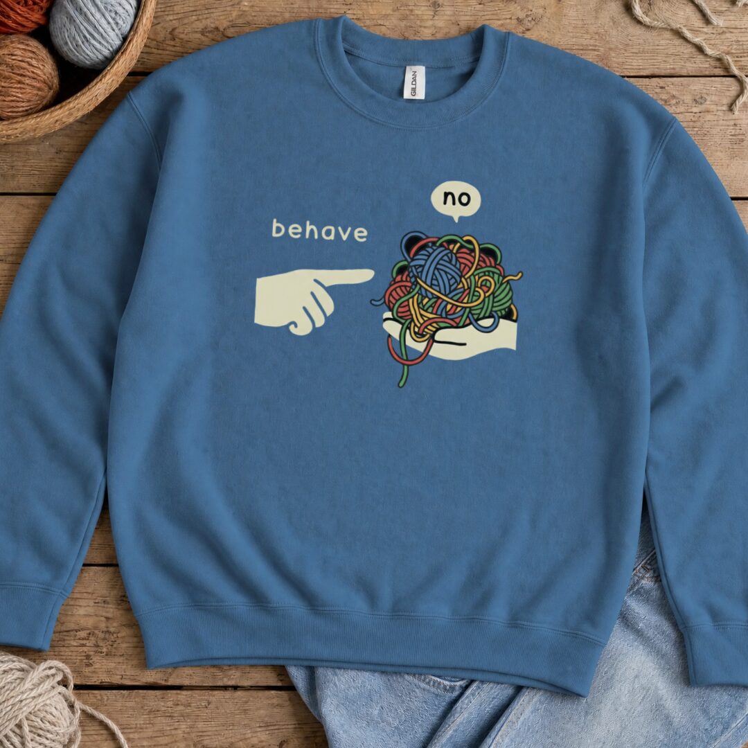 Behave Sweatshirt Indigo Blue t-shirt