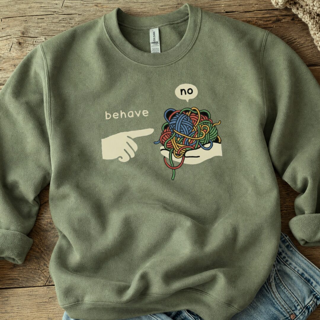 Behave Sweatshirt Military Green t-shirt