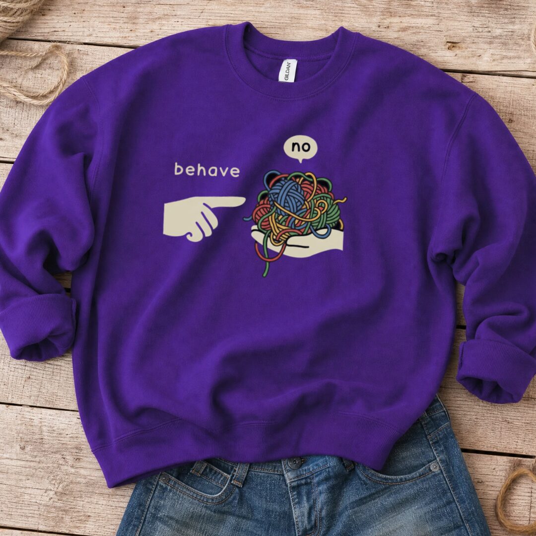 Behave Sweatshirt Purple t-shirt