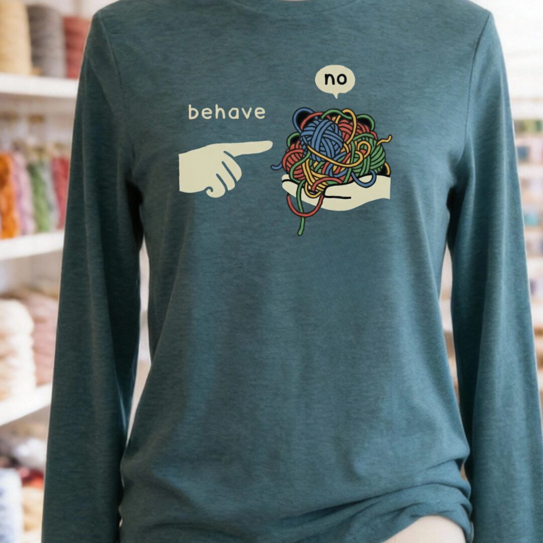 Behave Long Sleeve Tee Deep Teal t-shirt
